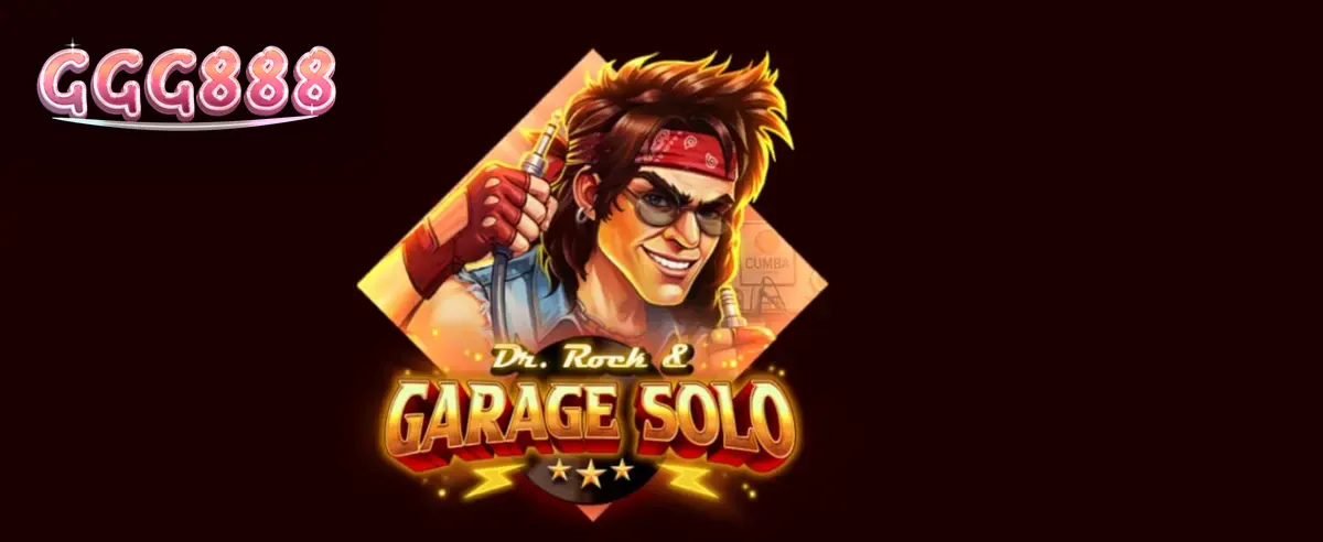 Tampilan visual slot Dr. Rock & Garage Solo dengan tema musik rock